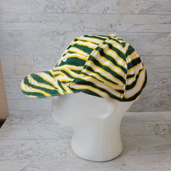 Vintage Oakland Athletics Zubaz Snapback Hat Cap Adult One Size MLB Green - Picture 5 of 8